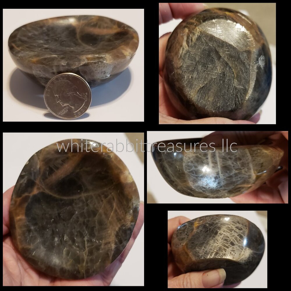 3x2.7x1.1" Black Moonstone Bowl